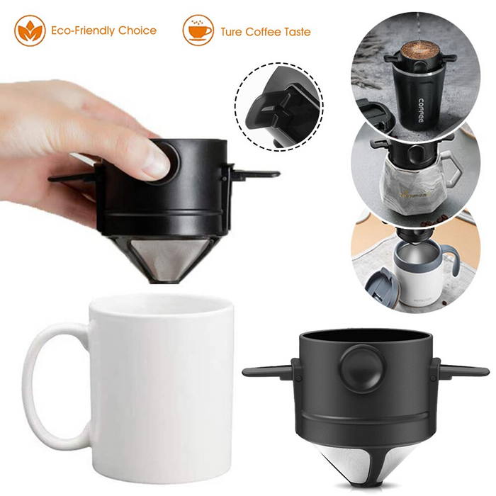 Portable Reusable Stainless Steel Drip Coffee Filter or Tea Infuser On Sale