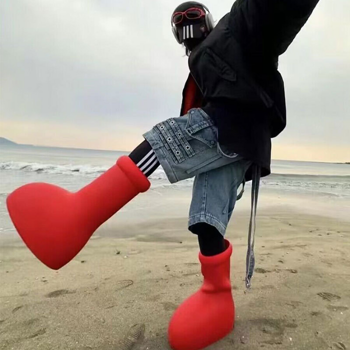 Astro Boy Style Big Red Cartoonishly Rain Boots On Sale