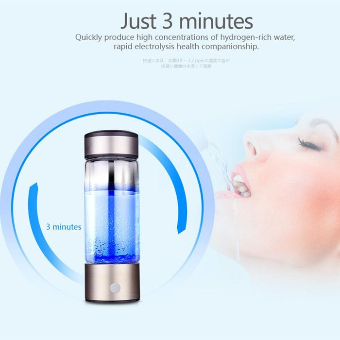 Hydrogen Rich Ionizer Glass Water Bottle For Boosting Anti-Aging On Sale