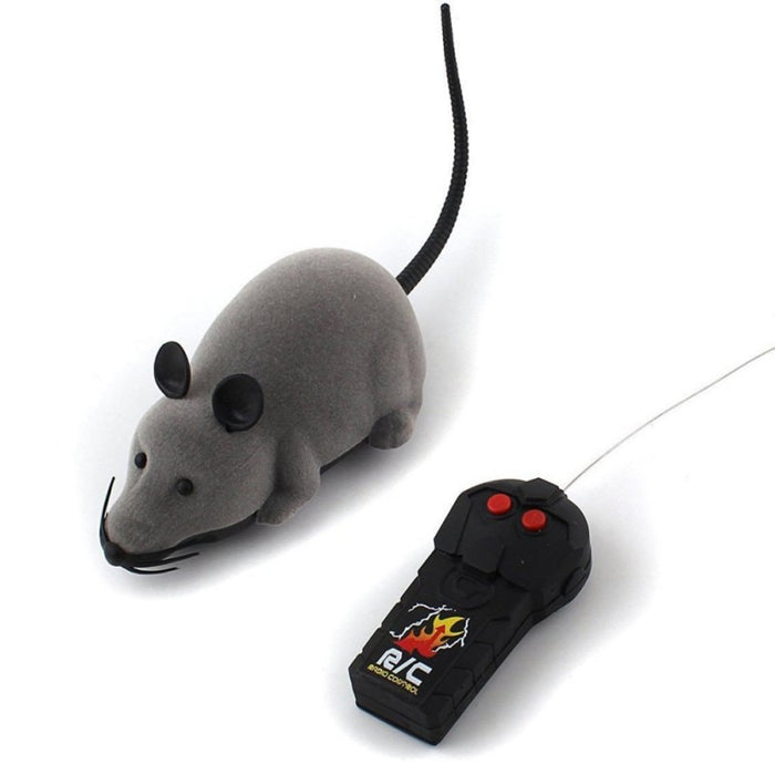Wireless Remote Control Gray Robot Mouse Toy for Cats, Dogs, And Kids On Sale