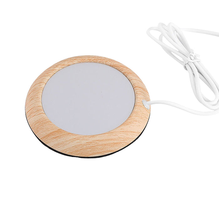 USB Light Wood Grain Cup Warmer Pad On Sale
