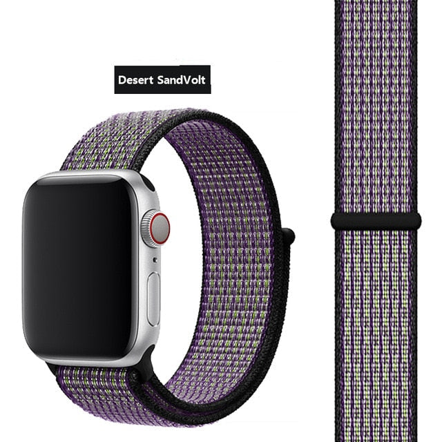Desert Sand Volt Nylon Sport Loop Watch Band For Apple iWatch Straps 38mm, 40mm, 41mm, 42mm, 44 mm, 45mm, 46mm, 49mm On Sale