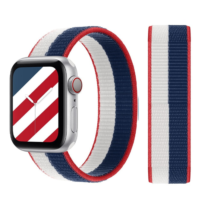 America USA World Flag Nylon Watch Straps Collection For Apple Watch 38mm, 40mm, 42mm, 44 mm On Sale
