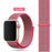Hot Pink Nylon Sport Loop Watch Band For Apple iWatch Straps 38mm, 40mm, 41mm, 42mm, 44 mm, 45mm, 46mm, 49mm On Sale