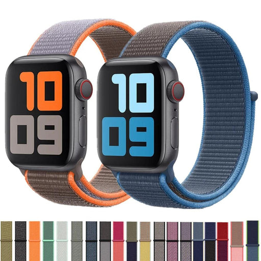 Nylon Sport Loop Watch Band For Apple iWatch Straps 38mm, 40mm, 41mm, 42mm, 44 mm, 45mm, 46mm, 49mm On Sale