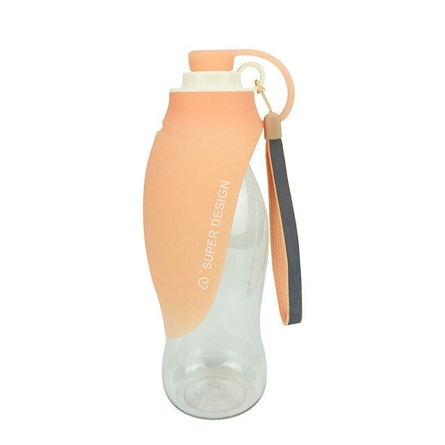 Expandable Silicone Sport Pet Orange Water Bottle On Sale