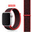 Red Black Nylon Sport Loop Watch Band For Apple iWatch Straps 38mm, 40mm, 41mm, 42mm, 44 mm, 45mm, 46mm, 49mm On Sale