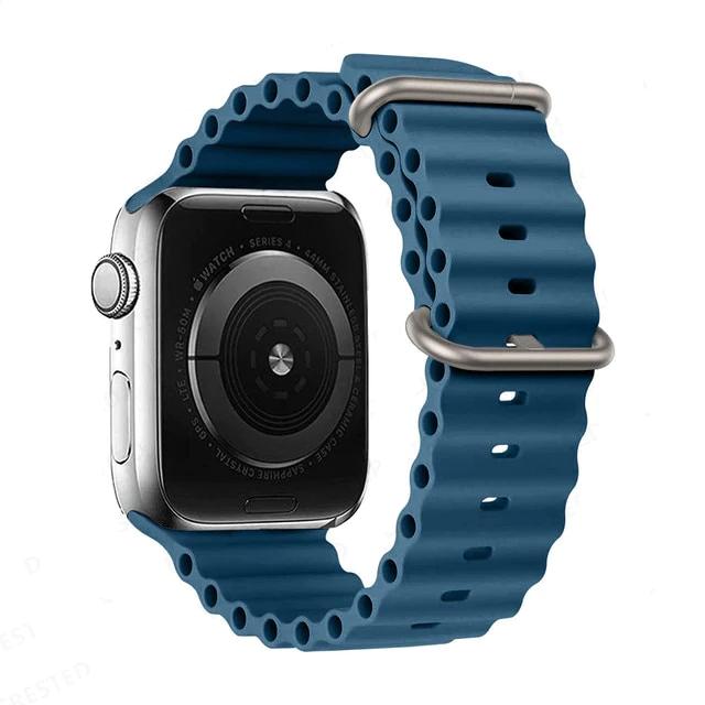 Abyss Blue Ocean Loop Band For Apple Watch Ultra And Series 7, 8, 4, 5, 6, 3, SE On Sale