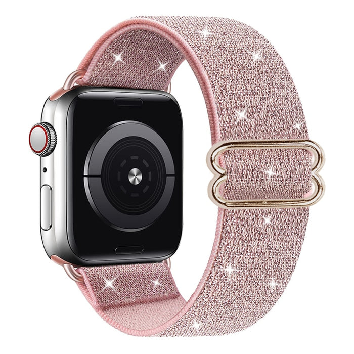 Pink Sand Glitter Sparkle Nylon Strap for Apple watch 38mm, 40mm, 41mm, 42mm, 44 mm, 45mm On Sale