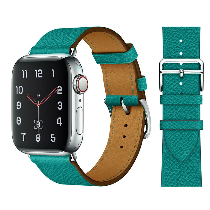 Lychee Green Genuine Cow Leather Loop Apple Watch Band For iWatch On Sale