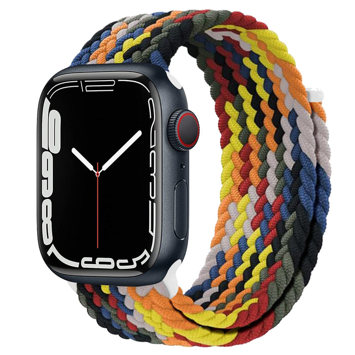 Rainbow Black Braided Solo Loop Apple Watch Bracelet On Sale