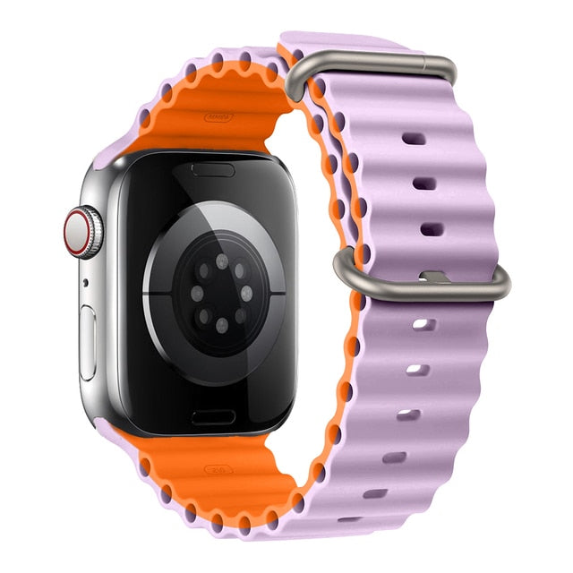 Light Purple-Orange Ocean Loop Band For Apple Watch Ultra And Series 7, 8, 4, 5, 6, 3, SE On Sale