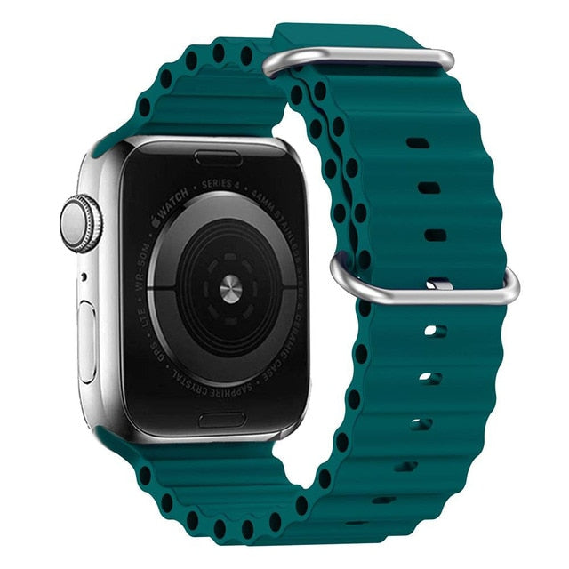 Green Ocean Loop Band For Apple Watch Ultra And Series 7, 8, 4, 5, 6, 3, SE On Sale