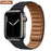 Black Leather Link Magnetic Loop Apple Watch Band 38mm/40mm 42mm/44mm On Sale