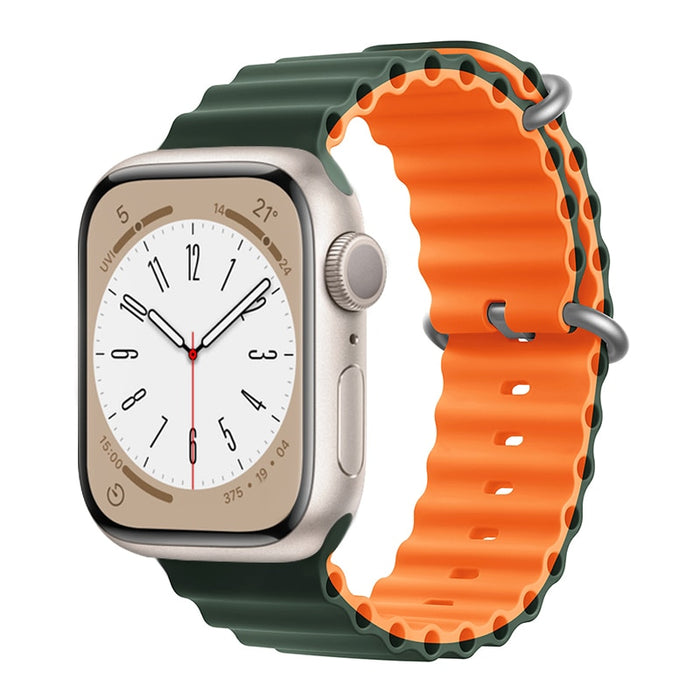 Green Orange Ocean Loop Band For Apple Watch Ultra And Series 7, 8, 4, 5, 6, 3, SE On Sale