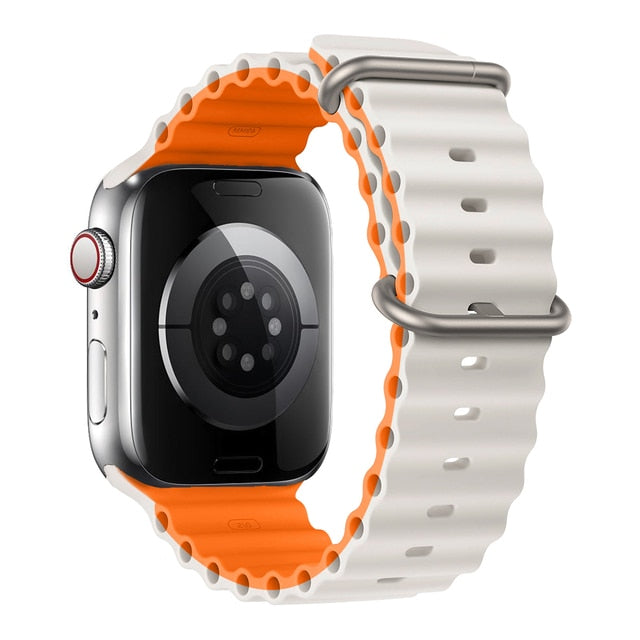 Starlight Orange Ocean Loop Band For Apple Watch Ultra And Series 7, 8, 4, 5, 6, 3, SE On Sale