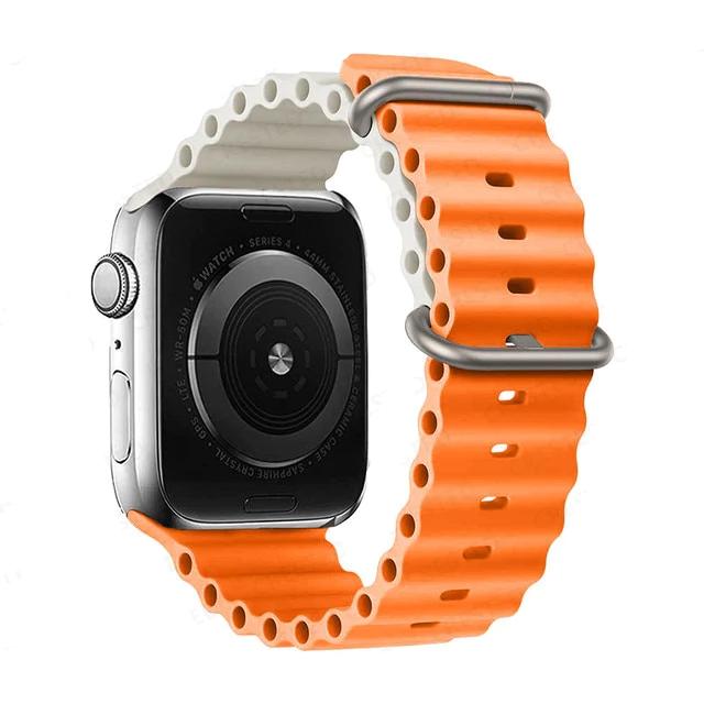 Star Orange Ocean Loop Band For Apple Watch Ultra And Series 7, 8, 4, 5, 6, 3, SE On Sale