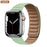 Green Leather Link Magnetic Loop Apple Watch Band 38mm/40mm 42mm/44mm On Sale