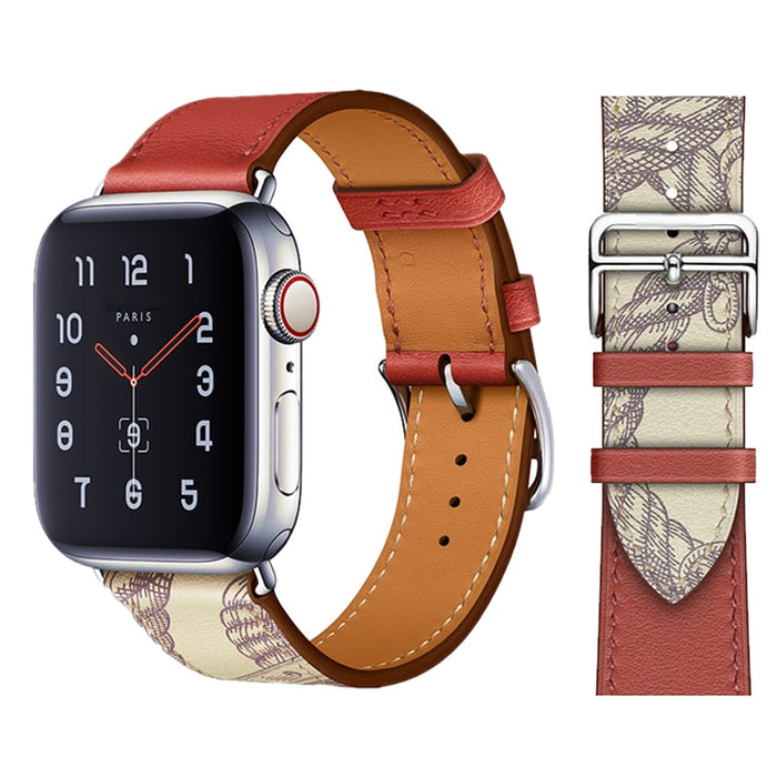 Brique Beton Genuine Cow Leather Loop Apple Watch Band For iWatch On Sale