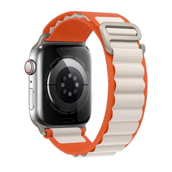Star Orange Alpine Loop Collection For Apple Watch Series 8, Ultra, 7, SE, 6, 5, 4, 3 On Sale