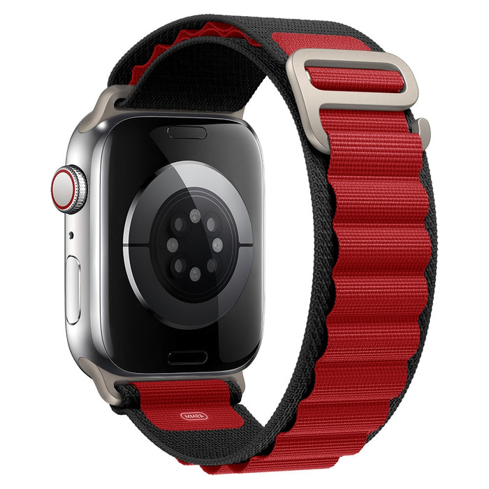 Red Black Alpine Loop Collection For Apple Watch Series 8, Ultra, 7, SE, 6, 5, 4, 3 On Sale