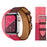 Double Tour Wine Rose Genuine Cow Leather Loop Apple Watch Band For iWatch On Sale