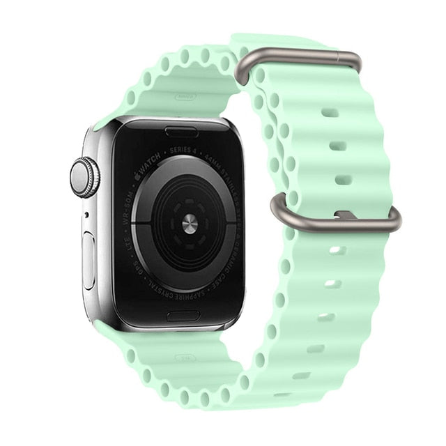 Pistachio Green Ocean Loop Band For Apple Watch Ultra And Series 7, 8, 4, 5, 6, 3, SE On Sale