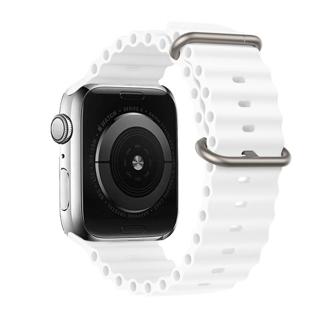 White Ocean Loop Band For Apple Watch Ultra And Series 7, 8, 4, 5, 6, 3, SE On Sale