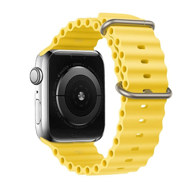Yellow Ocean Loop Band For Apple Watch Ultra And Series 7, 8, 4, 5, 6, 3, SE On Sale