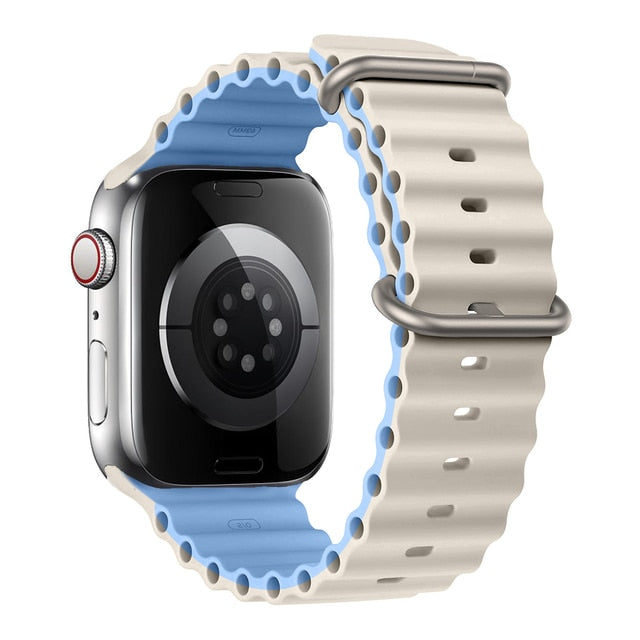 Starlight Blue Ocean Loop Band For Apple Watch Ultra And Series 7, 8, 4, 5, 6, 3, SE On Sale