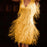 Gold Sequin Tassel Fringe Mini Dress