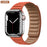 Sunset Orange Leather Link Magnetic Loop Apple Watch Band 38mm/40mm 42mm/44mm On Sale