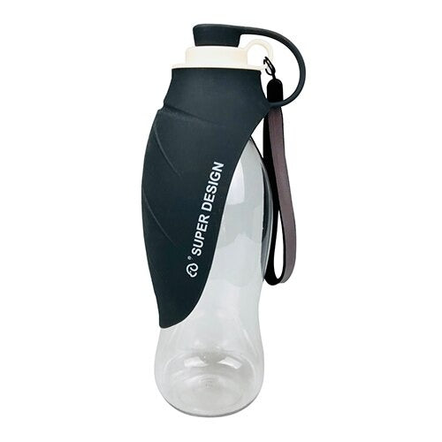 Expandable Silicone Sport Pet Black Water Bottle On Sale
