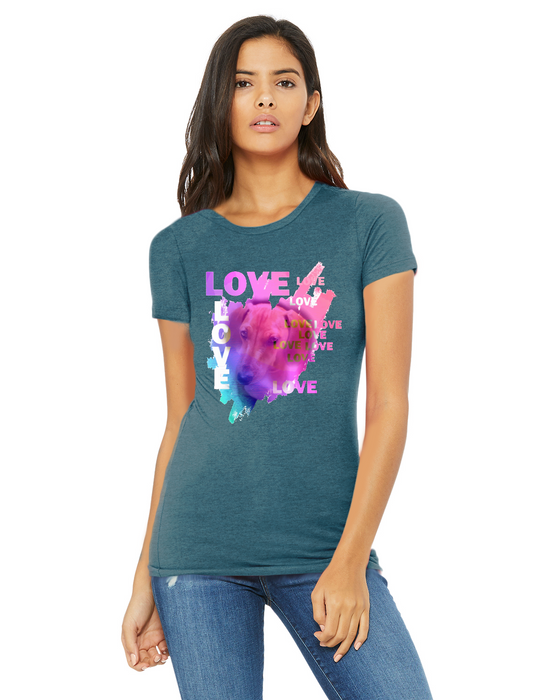 Love Wiener Dog Short Sleeve Women Cotton Shirt On Sale