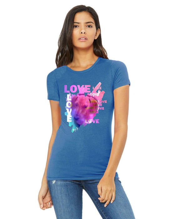 Love Wiener Dog Short Sleeve Women Cotton Shirt On Sale