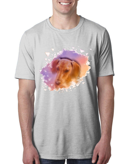 Love Wiener Dog Short Sleeve Unisex Cotton T-Shirt On Sale