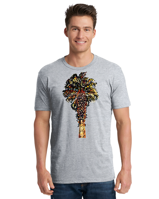 Coloful Palm Tree Unisex Cotton T-Shirt