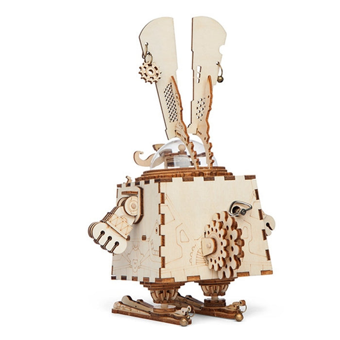 Steampunk Rabbit Music Box Puzzle - cloverbliss.com