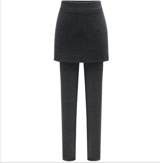 Comfortable Warm Fleece Skirt Leggings On Sale