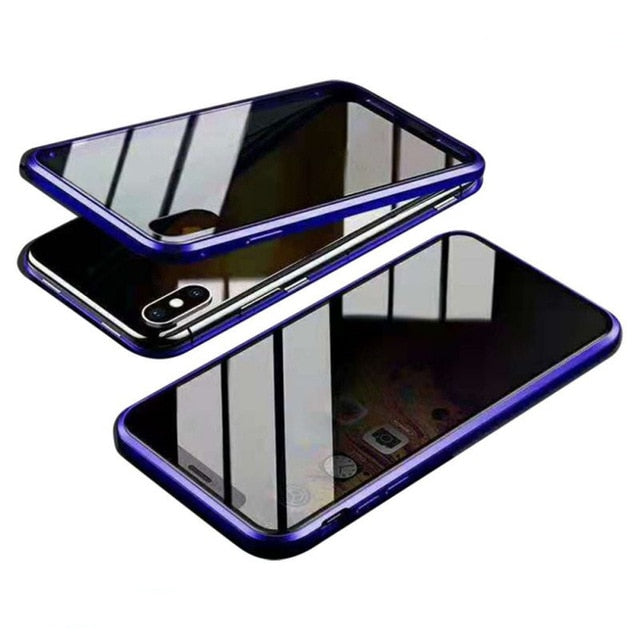 Magnetic Privacy Anti-peeping Tempered Glasses iPhone Case On Sale