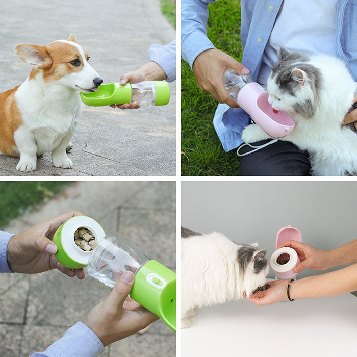 Dog Water Feeder With Food Container - cloverbliss.com