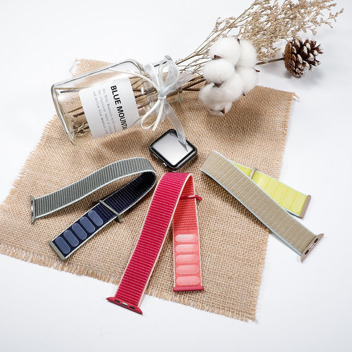 Nylon Sport Loop Watch Band For Apple iWatch Straps 38mm, 40mm, 41mm, 42mm, 44 mm, 45mm, 46mm, 49mm On Sale