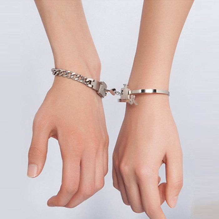 Master Series + Cuffed Locking Bracelet Key Necklace
