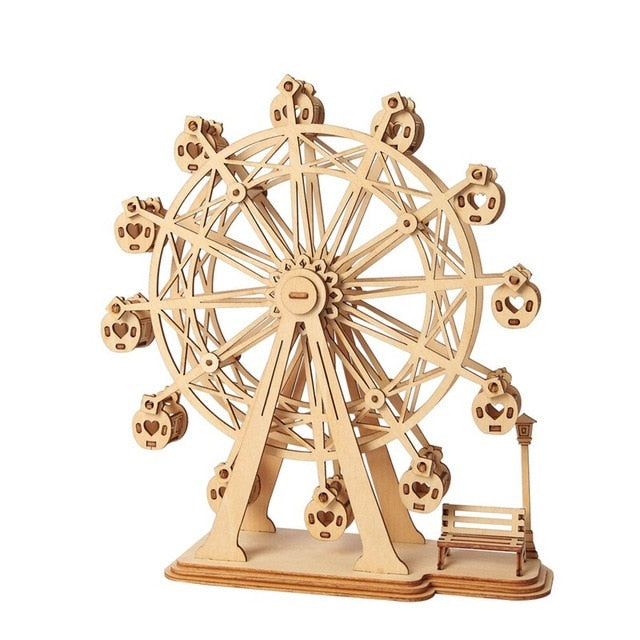 3D Wooden Puzzles - Owl, Eiffel Tower, Vintage Camera, Piano, & More - cloverbliss.com