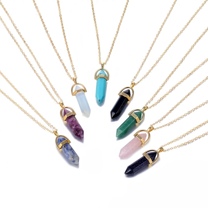 Quartz Bullet Necklaces - cloverbliss.com