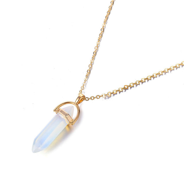 Quartz Bullet Necklaces - cloverbliss.com