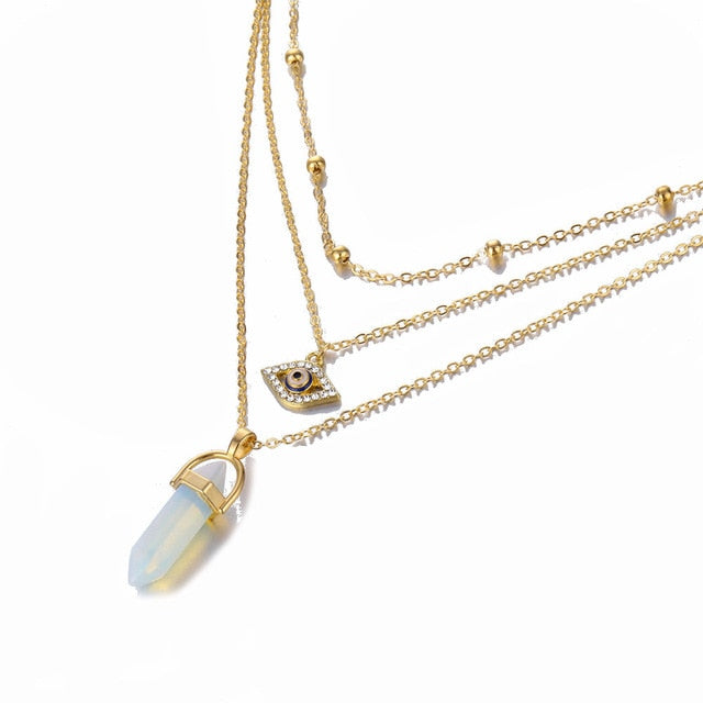 Quartz Bullet Necklaces - cloverbliss.com