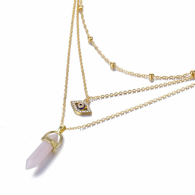 Quartz Bullet Necklaces - cloverbliss.com