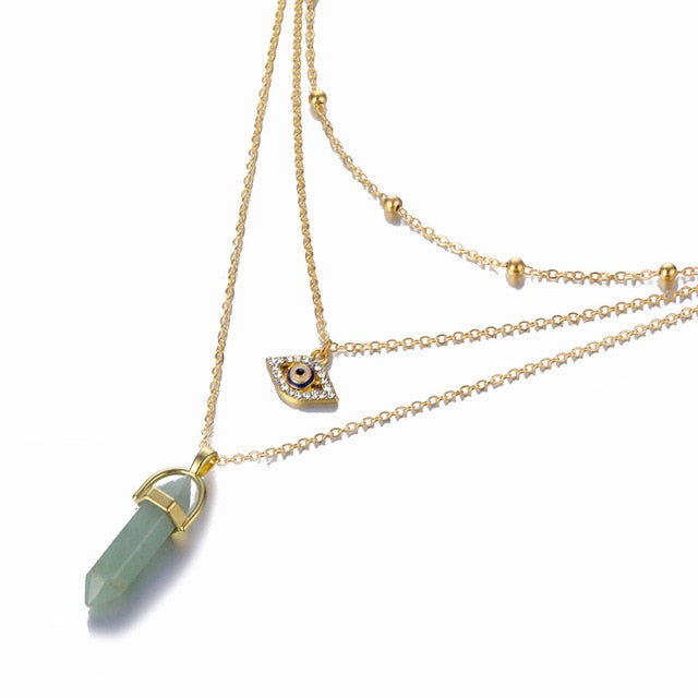 Quartz Bullet Necklaces - cloverbliss.com