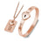 USA Finest Concentric Lock Key Titanium Steel Couple Bracelet and Necklace Set On Sale